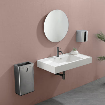 24 Inch Round LED Backlit Bathroom Mirror with 3 Color Lights