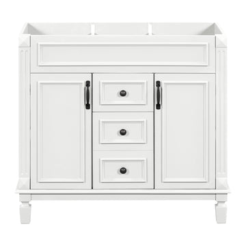 36 Inch Modern Bathroom Vanity Cabinet Only with Soft Closing Doors and Drawers White