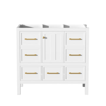 36 Inch Bathroom Vanity Cabinet With Five Drawers No Sink White
