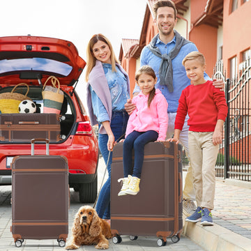 3-Piece ABS Hardside Spinner Set with TSA Lock & Cosmetic Case
