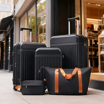 3-Piece ABS Luggage Set with Expandable Cases