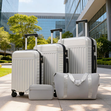 3-Piece ABS Luggage Set with Expandable Cases