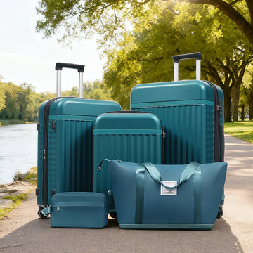 3-Piece ABS Luggage Set with Expandable Cases