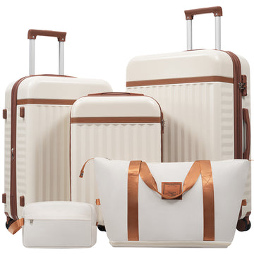 3-Piece ABS Luggage Set with Expandable Cases