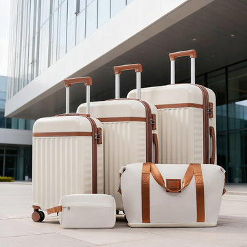 3-Piece ABS Luggage Set with Expandable Cases