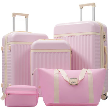3-Piece ABS Luggage Set with Expandable Cases