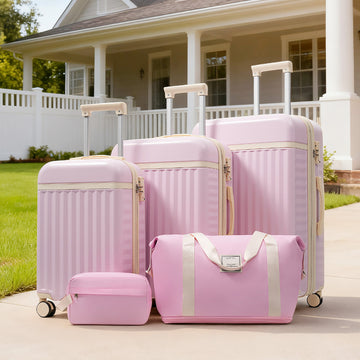 3-Piece ABS Luggage Set with Expandable Cases