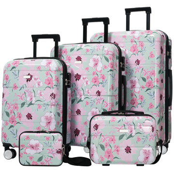 5-Piece PC+ABS Luggage Set with Accessories