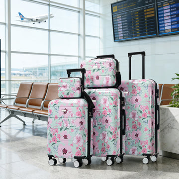 5-Piece PC+ABS Luggage Set with Accessories