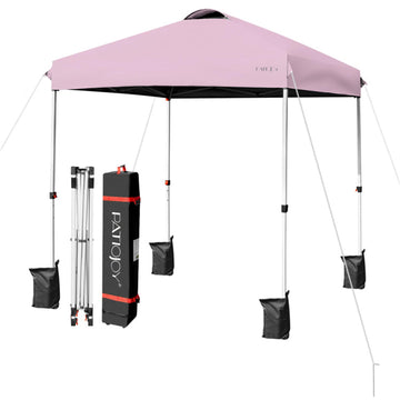 Pink Outdoor Popup Canopy Tent 79-in W x 79-in D x 84-in H