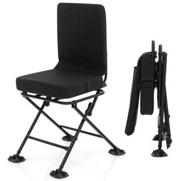 Black Folding Camping Chair 35.0-in L x 22.0-in W x 19.0-in H