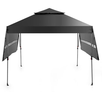 Tan Inst Popup Canopy Tent 120-in W x 211-in D x 84-in H
