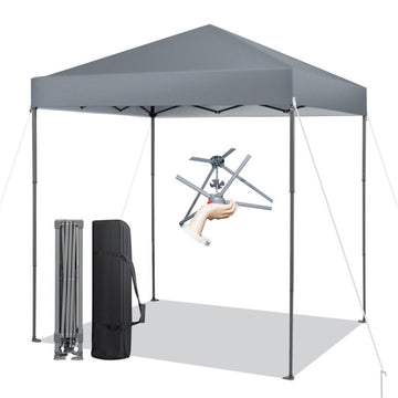 Gray Popup Canopy Tent 79-in W x 79-in D x 84-in H
