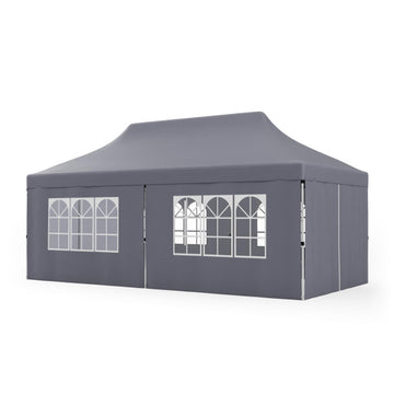 Gray Pop Up Canopy 120-in W x 240-in D x 84-in H