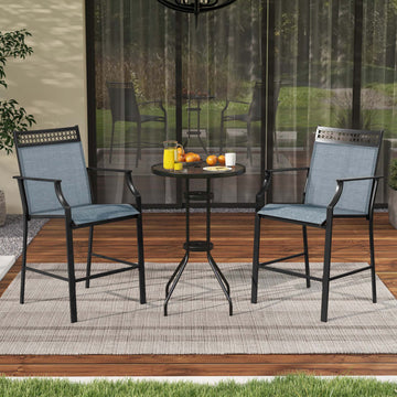 Durable Metal Bar Stools with Breathable Quick-Dry Fabric