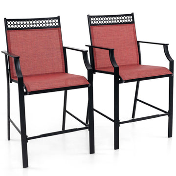 Durable Metal Bar Stools with Breathable Quick-Dry Fabric