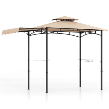 Beige Grill Gazebo 132-in W x 60-in D x 84-in H