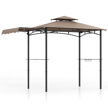 Brown Grill Gazebo 132-in W x 60-in D x 84-in H