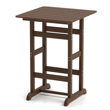 Weatherproof HDPE Bar Table with Slatted Top