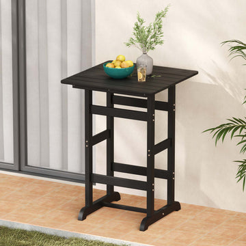 Weatherproof HDPE Bar Table with Slatted Top