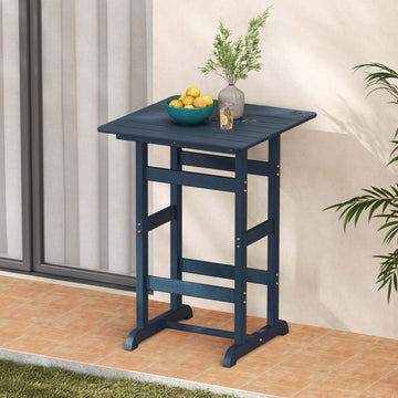 Weatherproof HDPE Bar Table with Slatted Top