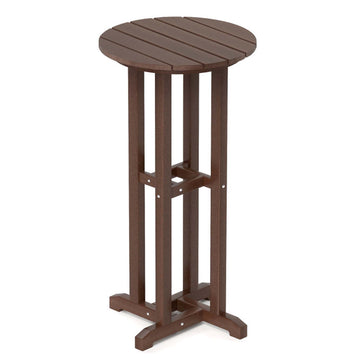 Weatherproof HDPE Bar Table with Slatted Round Top