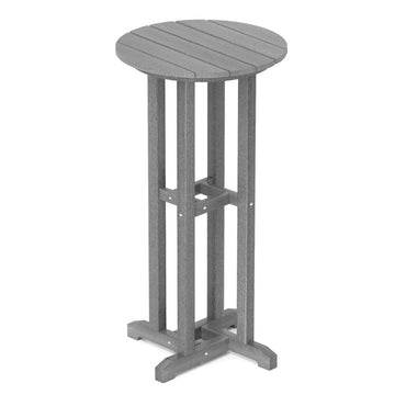 Weatherproof HDPE Bar Table with Slatted Round Top