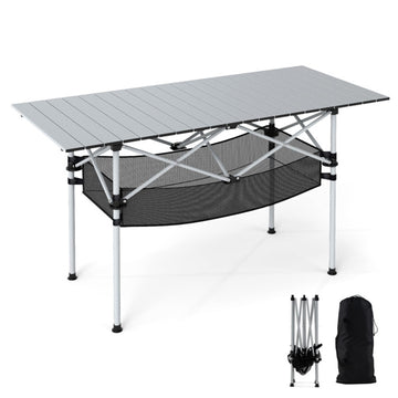 Silver Folding Camping Patio Table 470in L x 270in W x 220in H