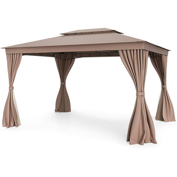 Coffee Patio Gazebo Doubleroof 120-in W x 156-in D x 84-in H