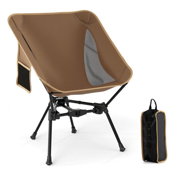 Coffee Brown Folding Camping Chair 26.0-in L x 21.0-in W x 20.0-in H with Carrying Bag