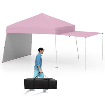 Pink Pop Up Canopy Tent 168-in W x 110-in D x 84-in H