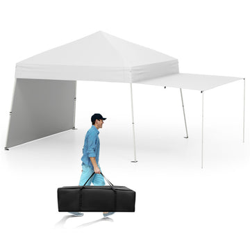 White Pop Up Canopy Tent 168-in W x 110-in D x 84-in H