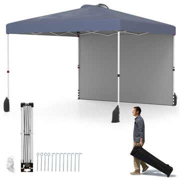 Gray Pop Up Canopy Tent 120-in W x 120-in D x 84-in H