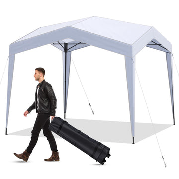 White Pop Up Canopy Tent 10-in W x 10-in D x 84-in H