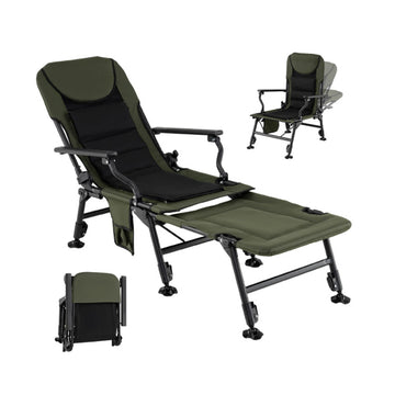 Green Oversized Foldable Fishing Chair 65.5-in L x 35.5-in W x 18.5-in H