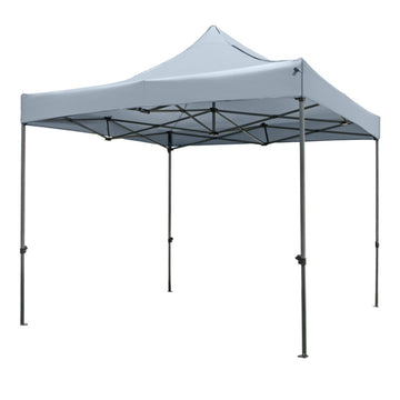 Gray 128.4-in W x 120-in D x 120-in H Pop up Canopy Tent with Carrying Bag