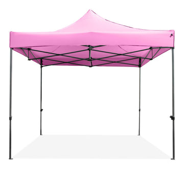 Pink 128.4-in W x 120-in D x 120-in H Pop up Canopy Tent with Carrying Bag