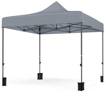 Gray Pop Up Canopy Tent 120-in W x 120-in D x 84-in H
