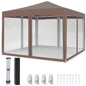 Coffee 120-in W x 120-in D x 102-in H Canopy Tent