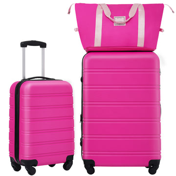 2-Piece ABS Luggage Set with Spinner Wheels