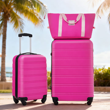 2-Piece ABS Luggage Set with Spinner Wheels