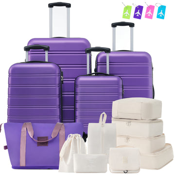 4-Piece Hardside Spinner Set with Expandable Cases