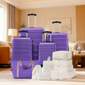 4-Piece Hardside Spinner Set with Expandable Cases