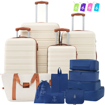4-Piece Hardside Spinner Set with Storage Bags