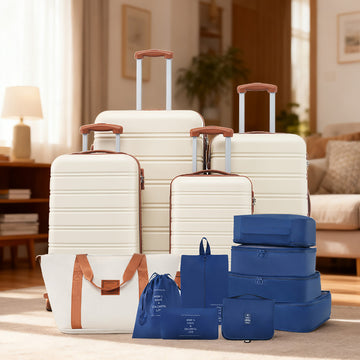 4-Piece Hardside Spinner Set with Storage Bags