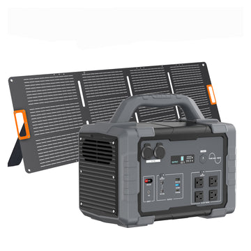 1024Wh Portable Power Station and 200W Foldable Solar Panel Kit 1000W AC Output ETFE Solar BMS Protection