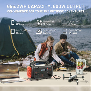 600W Solar Generator Portable Power Station with AC Outlet