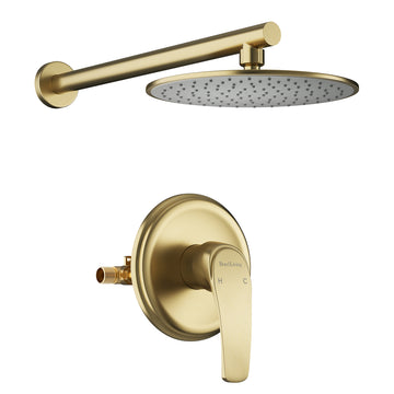 9 Inch ABS Rain Shower Set cUPC Pressure Balance Valve Anti Scald Dual Handle Brass SUS304 Fingerprint Resistant Durable