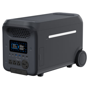 3000W Portable Power Station 2560Wh Battery Backup with Multiple Outputs 120V/60Hz for Home & Outdoor Use