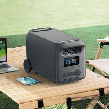 3000W Portable Power Station 2560Wh Battery Backup with Multiple Outputs 120V/60Hz for Home & Outdoor Use